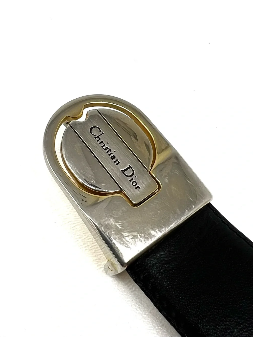 Vintage Christian Dior Reversible Men’s Belt Size 34 Black/Brown Leather VTG